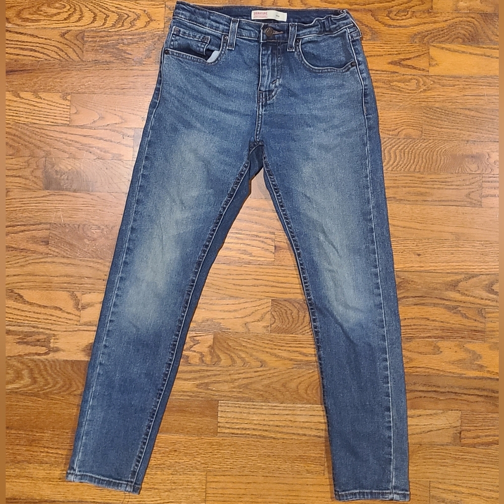 Levi Strauss Signature Tapered Blue Jeans Boys Size 12 Regular